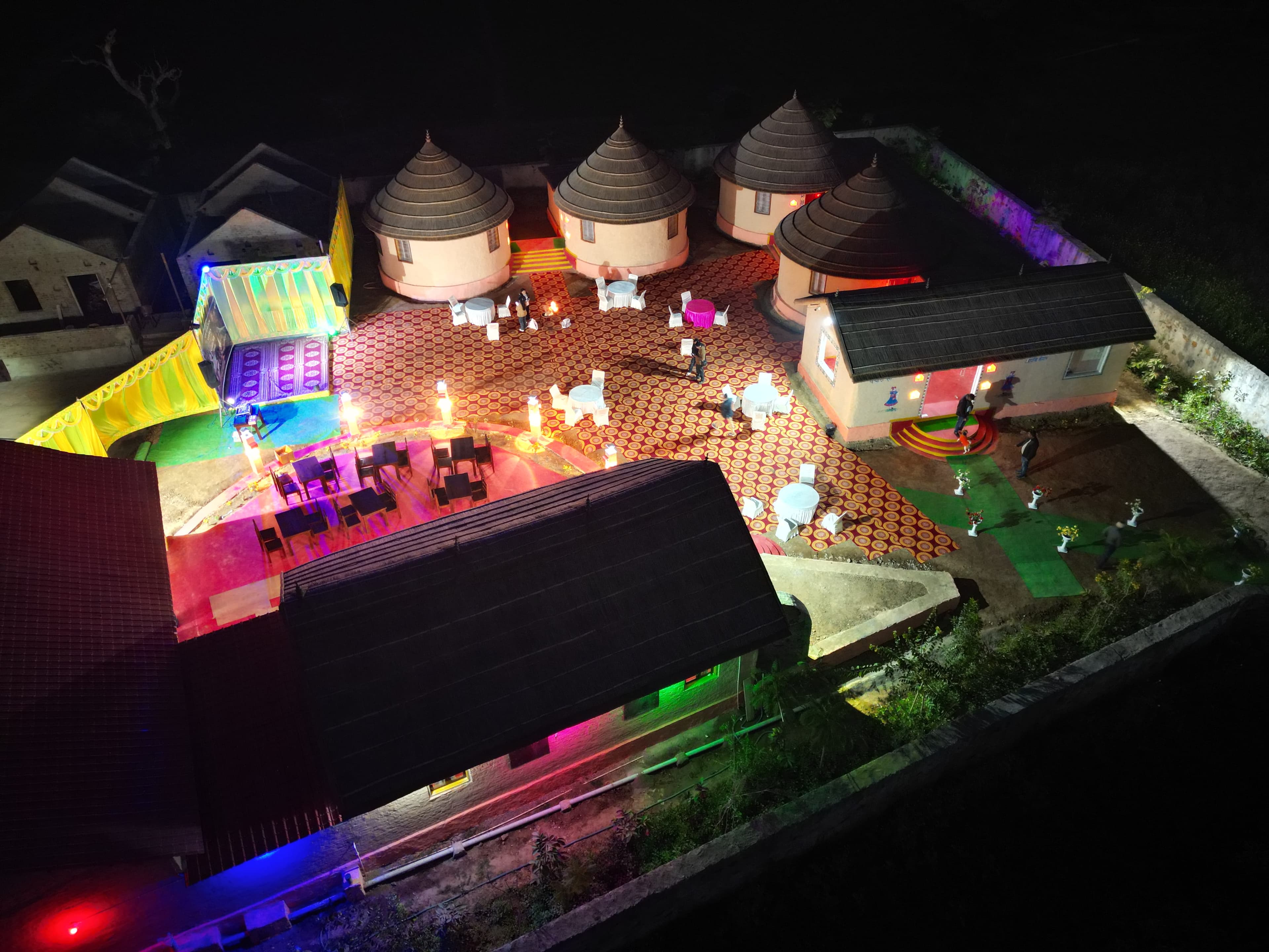 Sariska Tiger Lodge - Luxury Eco Resort in Sariska Tiger Reserve, Alwar, Rajasthan. Authentic mud house architecture surrounded by forest.